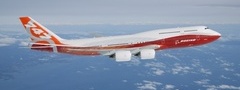 boeing, 747-8, Intercontinental, полёт, облака