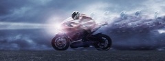 мотоцикл, скорость, свет