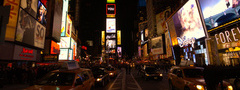 Нью Йорк, ночь, дорога, машины
