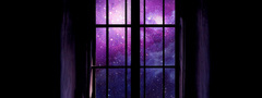 Окно, космос, креатив, пурпурный, планета