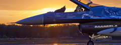 F-16, falcon, солнце