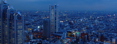 токио, япония, мегаполис, небоскребы, ночь