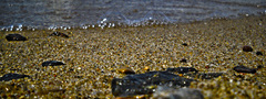 пляж, вода, волны, песок, море, камни, макро, HDR, пена