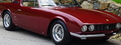 ferrari, 330 gt, coupe by michelotti, 1967, классика, фары, дорога, камни