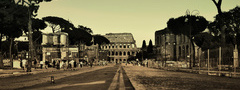 Рим, Колизей, люди, толпа, дорога