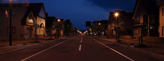 night, suburbia, street