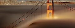 Сан-Франциско, туман, над, городом