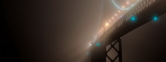 туман, над, мостом, Сан-Франциско