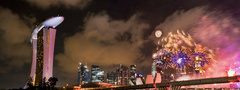 сингапур, праздник, фейерверк