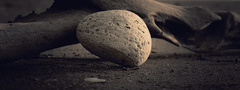 камень, дерево, песок