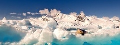 Тюлень, арктика, льдины