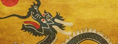 япония, флаг, дракон