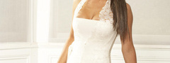 Bianca Gascoigne, девушка, белое, платье