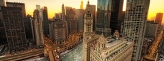 Чикаго, река, небоскребы