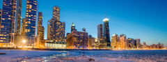 зимний город Чикаго