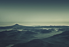 горы, природа, туман