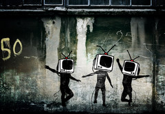 indie, телевизоры, граффити