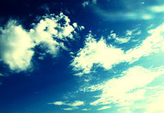 небо, облака, природа, голубое, ясное