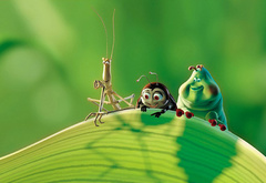 pixar, насекомые, трава