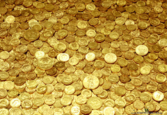 монеты, деньги, доллары, золотые