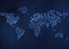 карта, мир, буквы, ночь