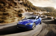 Aston Martin, дорога, скорость, горы
