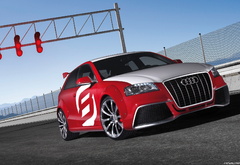 Audi, A3, red