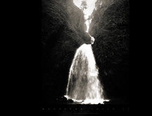 Greg Martin, арт, водопад, темное, горы, скалы