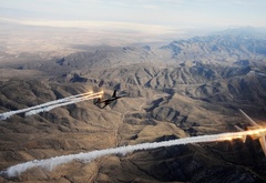 B-1B, полёт, ракетоносец, пустыня