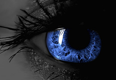 глаз, синий, ресницы