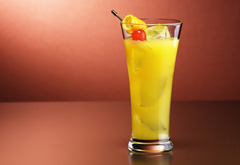 коктейль, ломтик лимона, оливки, мята