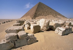 пирамиды, развалины, египет, песок, история