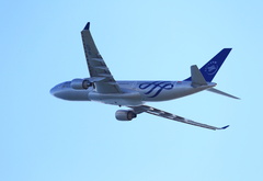 Airbus, A330, полёт, облака