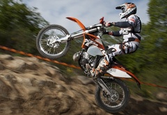 ktm, мотоцикл, KTM EXC 200 2012, колесо, прыжок, скорость