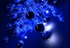 фон, синий, пузыри