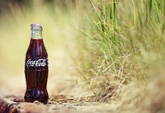 coca-cola, кока-кола, напиток, трава