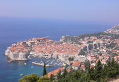 Хорватия, Дубровник, город, море, стены, башни