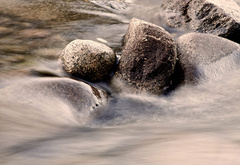 камни, вода, река, течение
