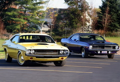 muscle cars, dodge, challenger, rt, plymouth, barracuda