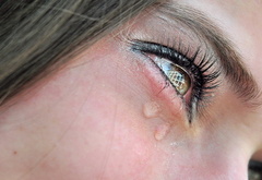девушка, слёзы, глаза