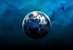 синий шар, шар, планета, земля