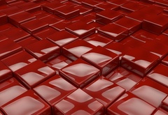Cubes, render, red