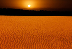закат, солнце, дюны