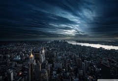 NYC, city, sky