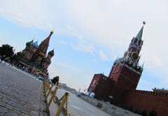 Москва, красная-площадь, спасская башня, храм Василия Блаженного