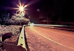 night, road, ligths, miscellaneous