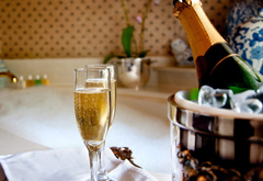шампанское, вкусности, в, день, рождения