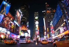 NYC, city, night, lights, times square