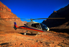 Helicopter, in, Grand, Canyon