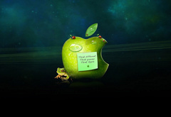 Apple, яблоко, лягушка